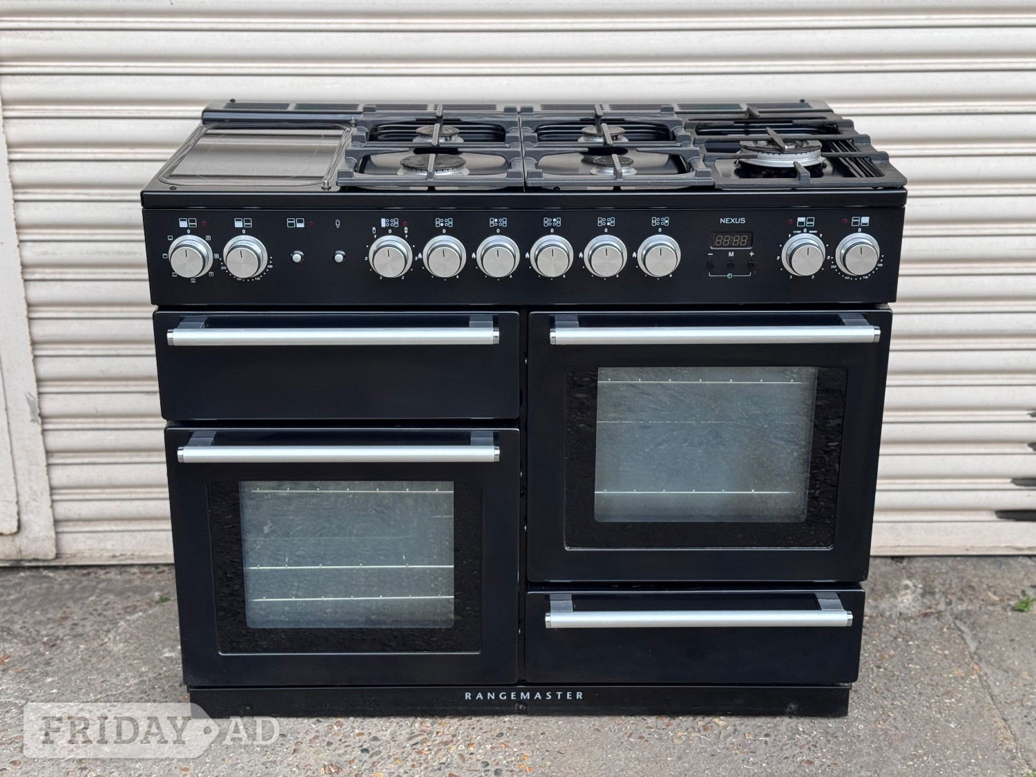 Rangemaster nexus 110cm dual fuel gas range cooker black 3 months