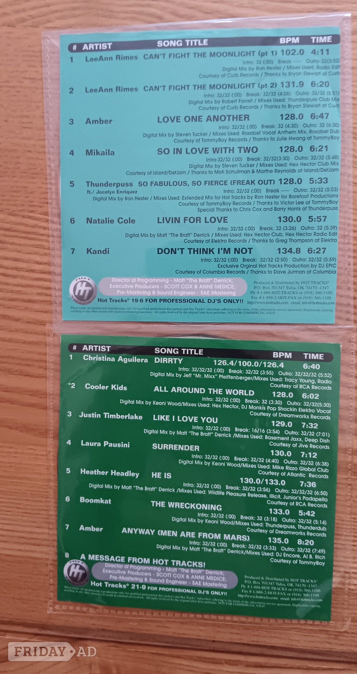 3 Hot Tracks Promo CDs.  