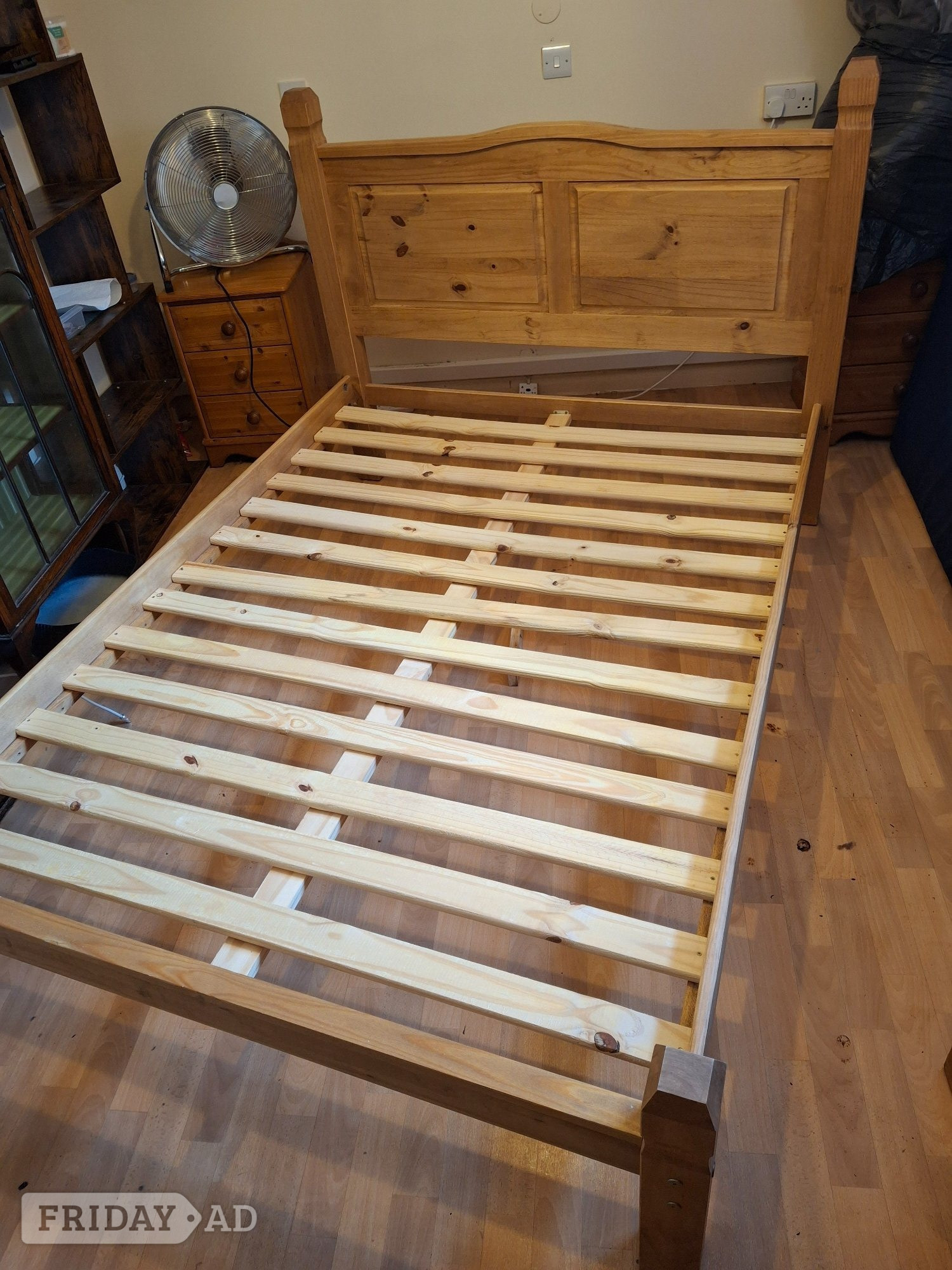 Wooden double bed frame free to collector in Brighton