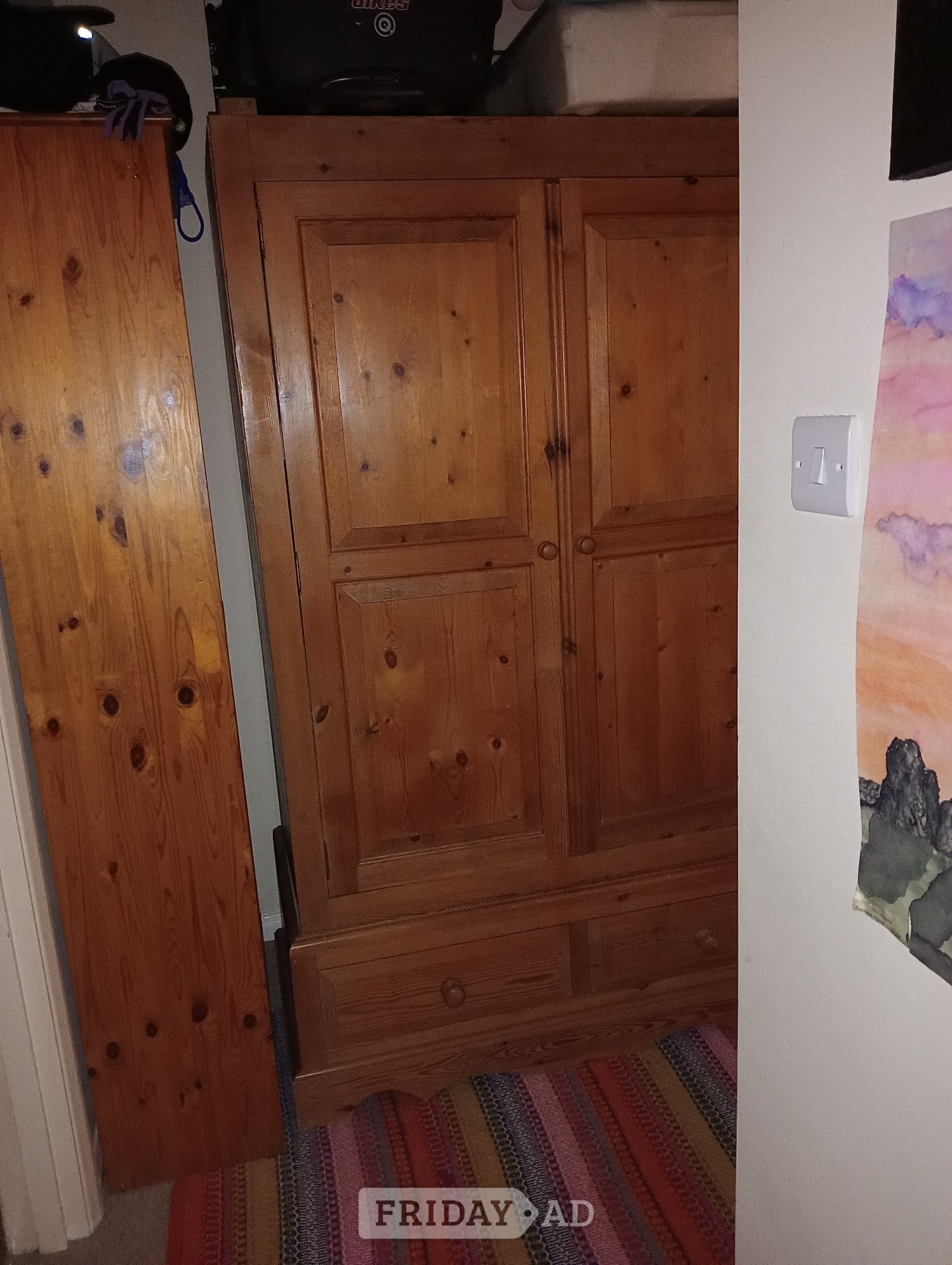 Hastings 2 piece pine double wardrobe!