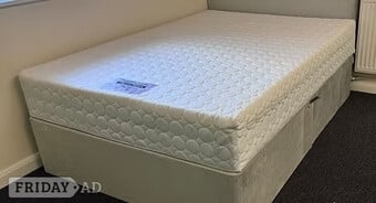 4 FOOT - MEMORY CONCEPTS MATTRESS WITH DIVAN BASE WITH HEADBOARD