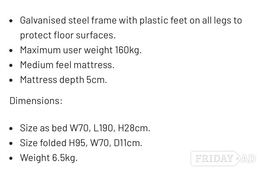 Folding zed bed. Jay Be brand. Used twice. Excellent condition  in Littlehampton