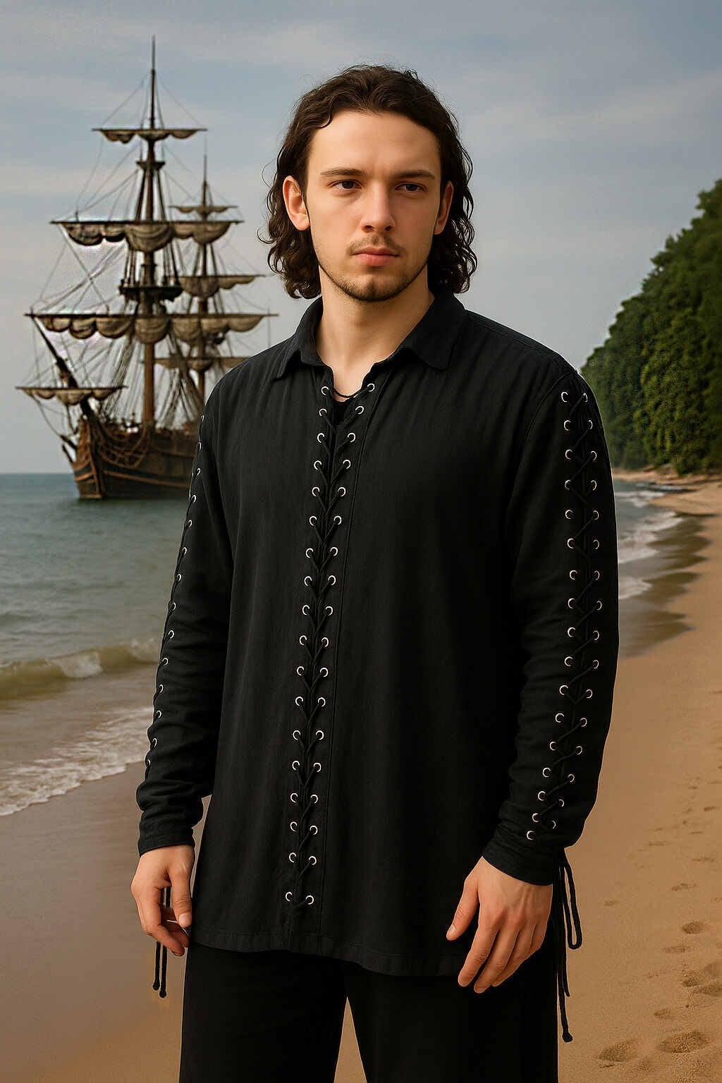 Bamburgh Pirate Shirt for Men | TudorDressing