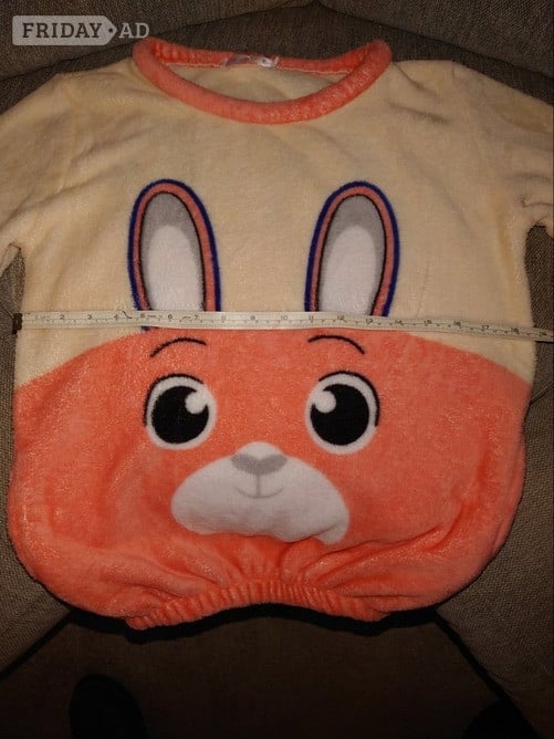 New Flannel Women Rabbit Pyjama set pink and cream