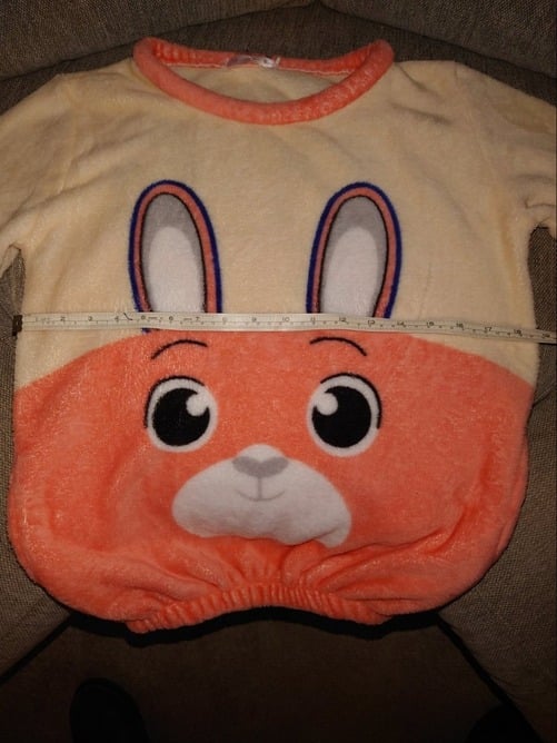 New Flannel Women Rabbit Pyjama set pink and cream