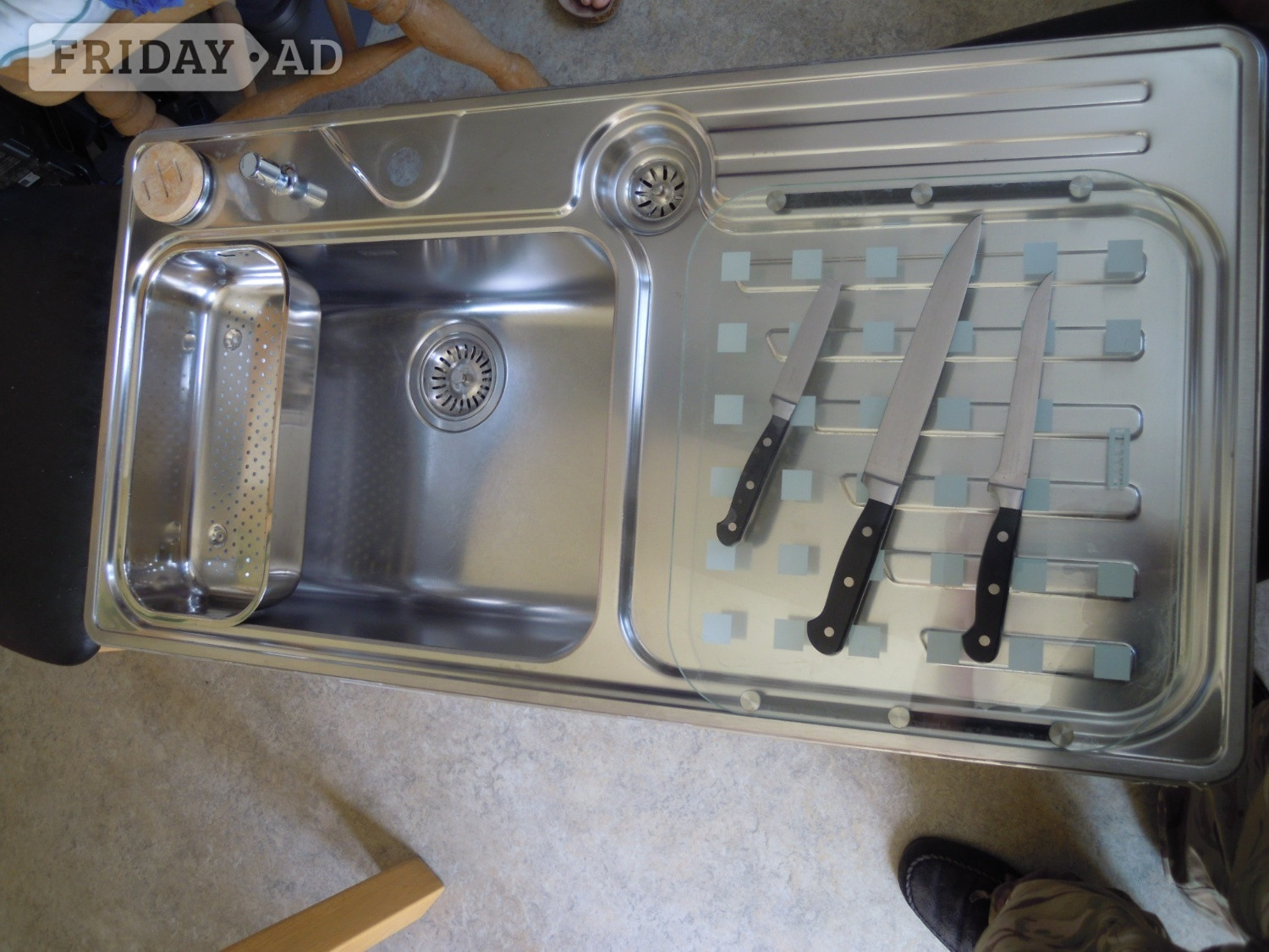 Chichester Franke Largo LAX 614 LHD sink complete with accessories