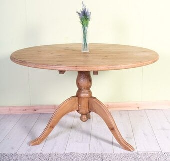 Delivery Options - Rustic Old Farmhouse Round Pine Table