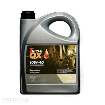Unopened 5 litres of Triple QX 10/40 semi-synthetic engine oil