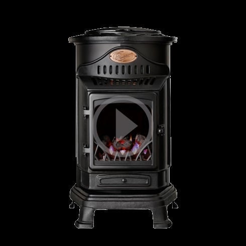 New Provence Portable Living Flame Log Effect Gas Heater Stove - Heating & Cooling
