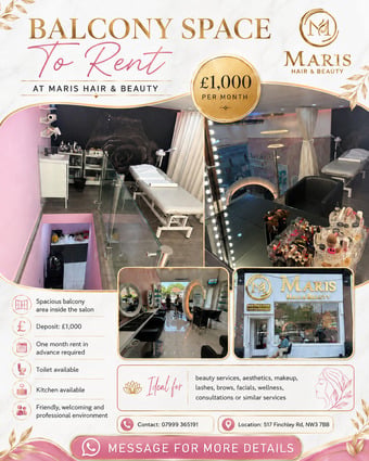 Balcony Space in a Beauty Salon