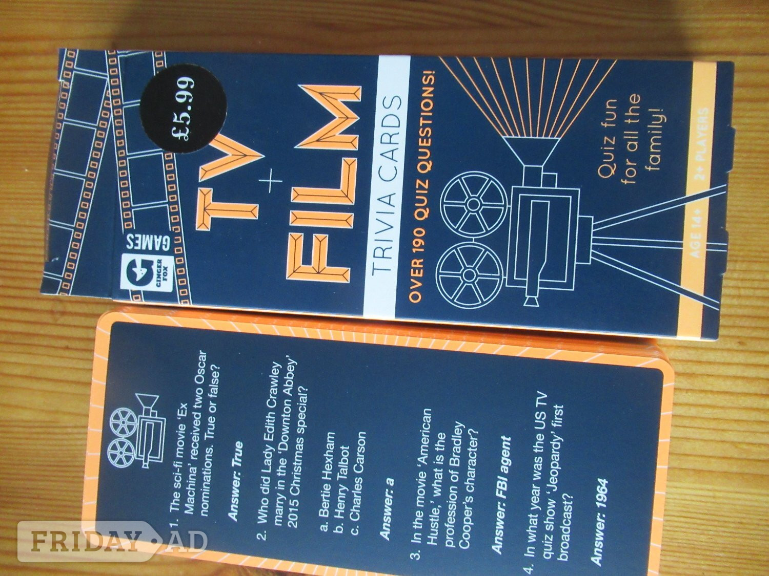 TV & Film Trivia game in Haywards Heath