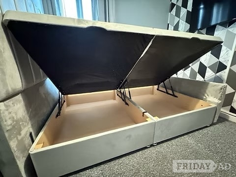 SUPER KING - DELUXE LINED SIDE LIFT DIVAN OTTOMAN in Rotherham